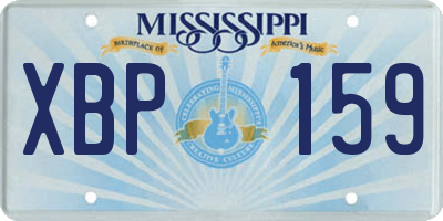 MS license plate XBP159