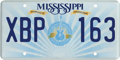 MS license plate XBP163