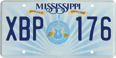 MS license plate XBP176