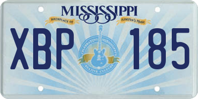 MS license plate XBP185