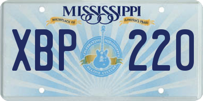 MS license plate XBP220