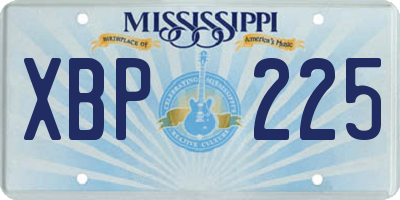 MS license plate XBP225