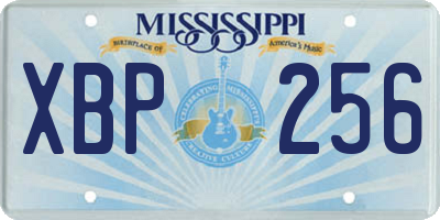 MS license plate XBP256