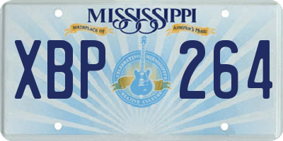 MS license plate XBP264