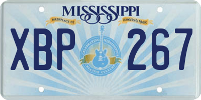 MS license plate XBP267