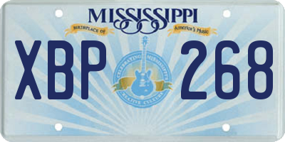 MS license plate XBP268