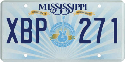MS license plate XBP271