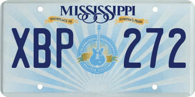 MS license plate XBP272