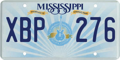MS license plate XBP276