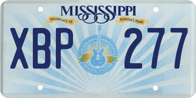 MS license plate XBP277