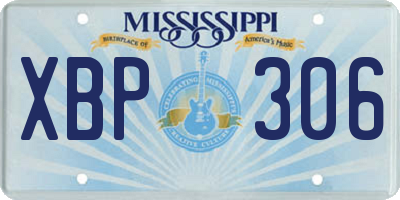MS license plate XBP306