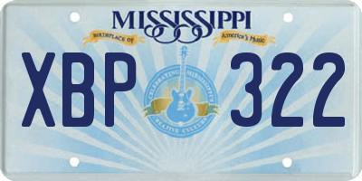 MS license plate XBP322