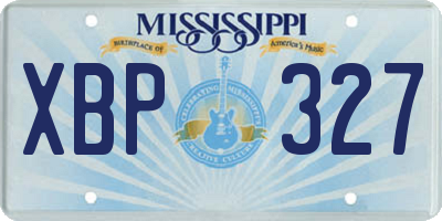 MS license plate XBP327