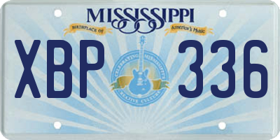 MS license plate XBP336