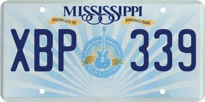 MS license plate XBP339