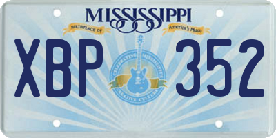 MS license plate XBP352