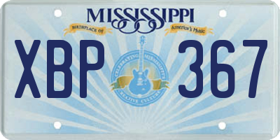 MS license plate XBP367