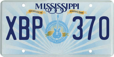 MS license plate XBP370