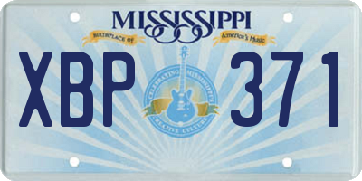 MS license plate XBP371