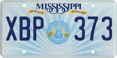 MS license plate XBP373