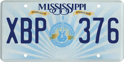 MS license plate XBP376