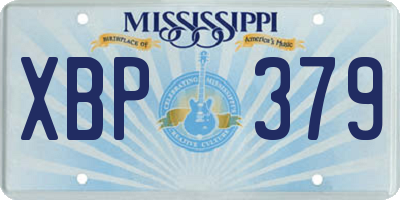 MS license plate XBP379