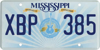 MS license plate XBP385