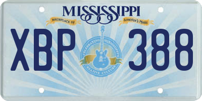 MS license plate XBP388