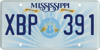 MS license plate XBP391