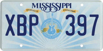 MS license plate XBP397