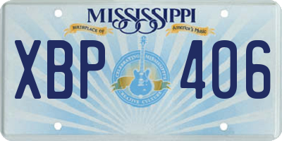 MS license plate XBP406