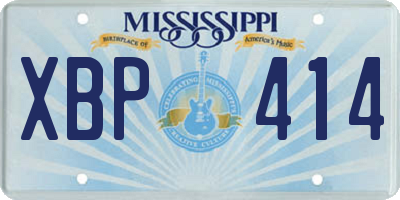 MS license plate XBP414