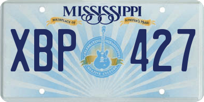 MS license plate XBP427
