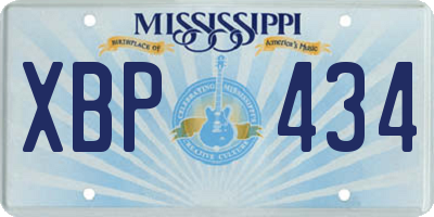 MS license plate XBP434