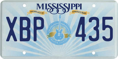 MS license plate XBP435
