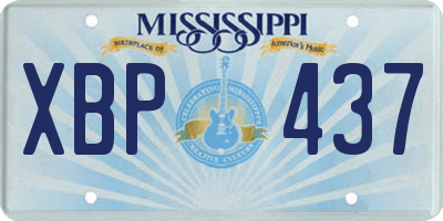 MS license plate XBP437