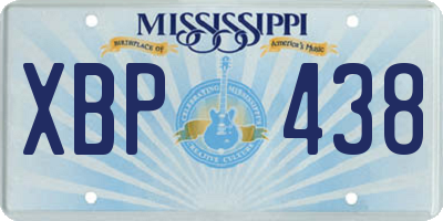 MS license plate XBP438