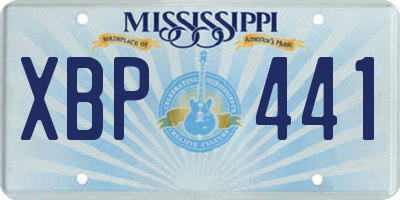 MS license plate XBP441