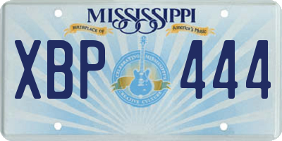 MS license plate XBP444