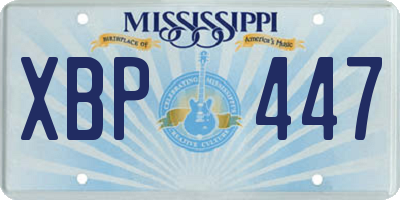 MS license plate XBP447