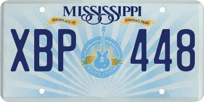 MS license plate XBP448