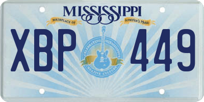 MS license plate XBP449