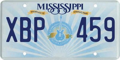 MS license plate XBP459