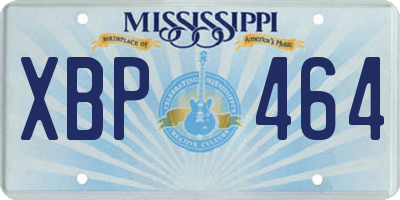 MS license plate XBP464