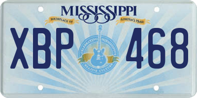 MS license plate XBP468
