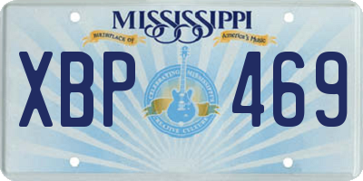 MS license plate XBP469