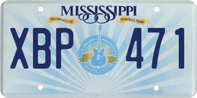 MS license plate XBP471