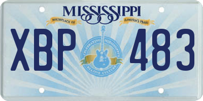 MS license plate XBP483