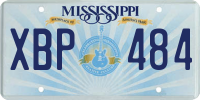 MS license plate XBP484