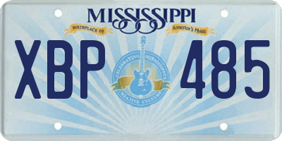 MS license plate XBP485